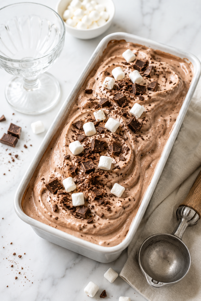 No-Churn Frozen Hot Chocolate Ice Cream