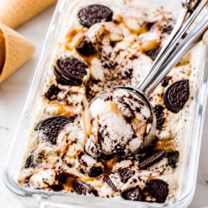 Easy Salted Caramel Oreo Ice Cream—No Machine Needed