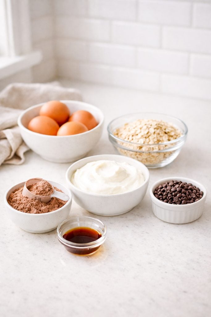 Looking for flourless protein pancakes? These easy chocolate protein pancakes are made in a blender with simple ingredients and are naturally gluten-free and high in protein.