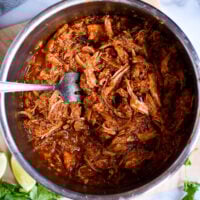 Slow cooked to perfection, this sweet pork recipe tastes just like Cafe Rio! Great for burritos, salads, and more.