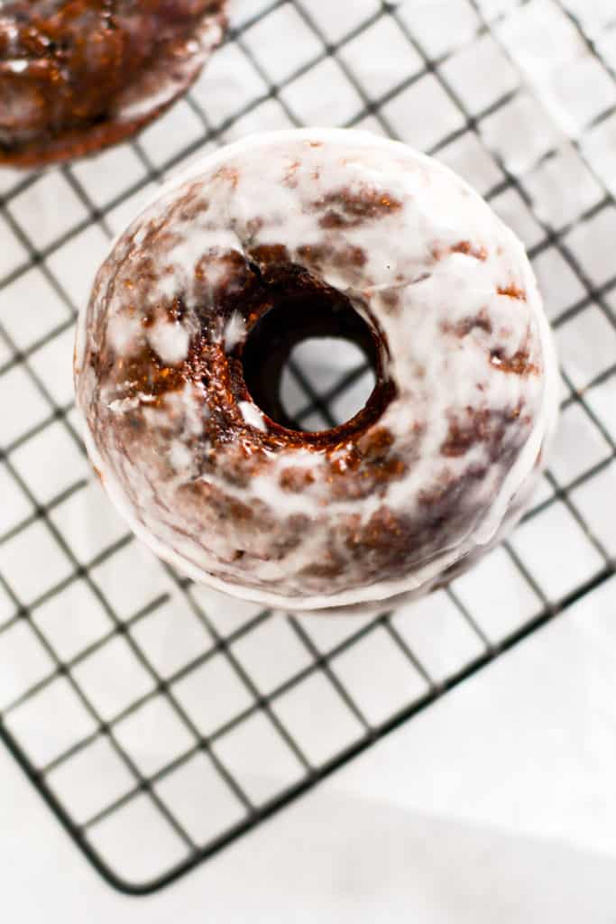 Each one of these Protein Chocolate Donuts packs 8 grams of protein into 180 calories! I like to make a big batch of these on Monday morning, and the whole family will snack on them for the rest of the week.