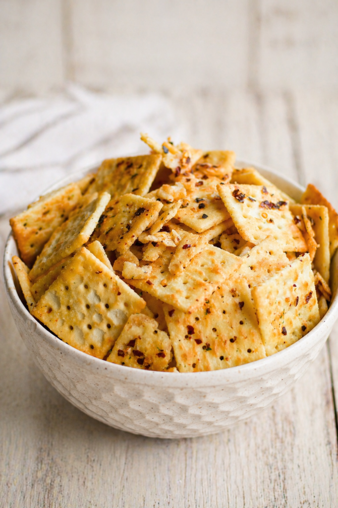These Southern hot crackers are the ultimate easy snack! Made with saltines, ranch seasoning, and red pepper flakes—perfect for parties or everyday snacking.