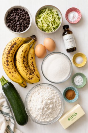 The Best Chocolate Chip Zucchini Banana Bread