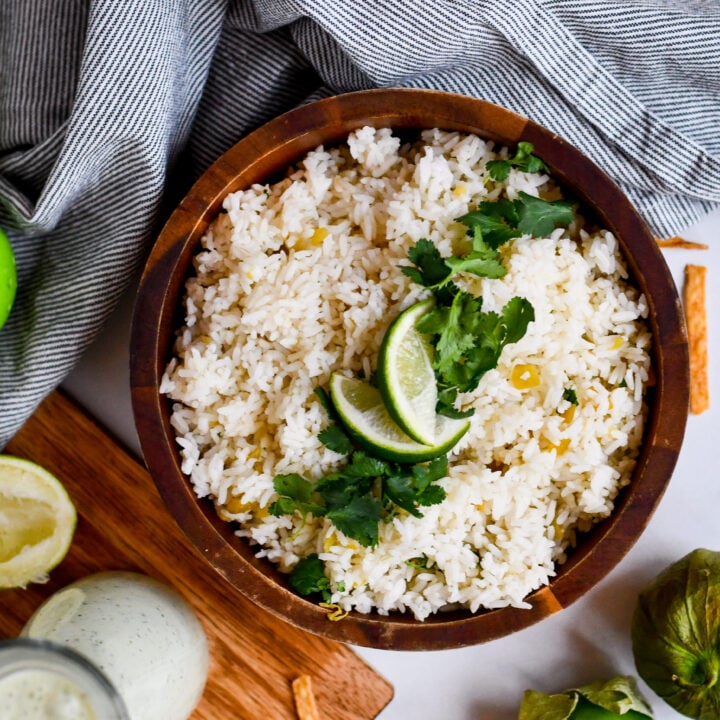 Bring restaurant flavors home with this fresh, zesty cilantro lime rice—perfect for any meal!