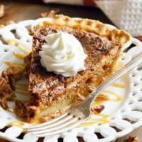 Buttery, gooey, and loaded with butterscotch flavor — this twist on pecan pie is perfect for Thanksgiving dessert tables!
