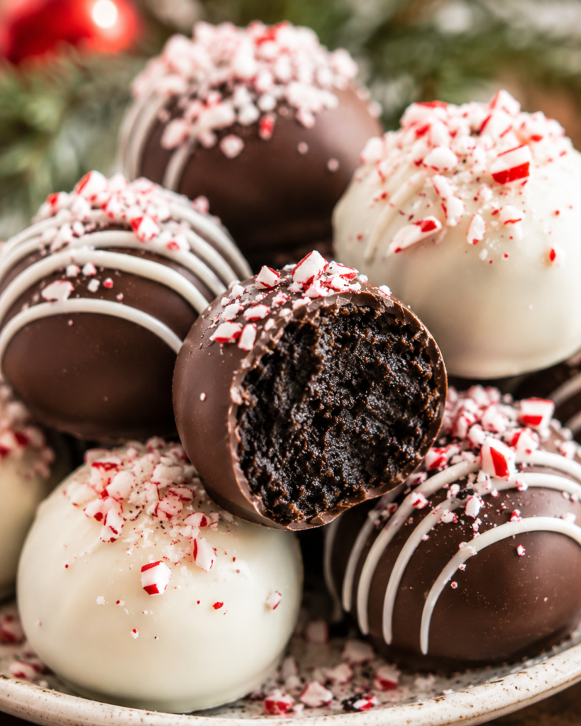 Candy Cane Oreo Balls